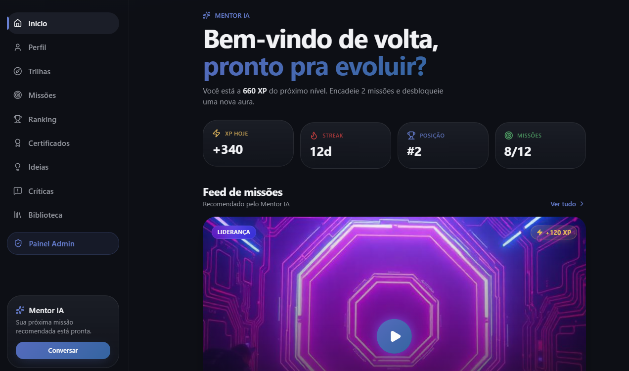 Tela do sistema Skilla